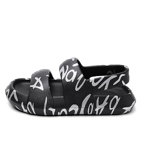 Herrtofflor Flower Graffiti New Hole Shoes 2C2733 Black 41
