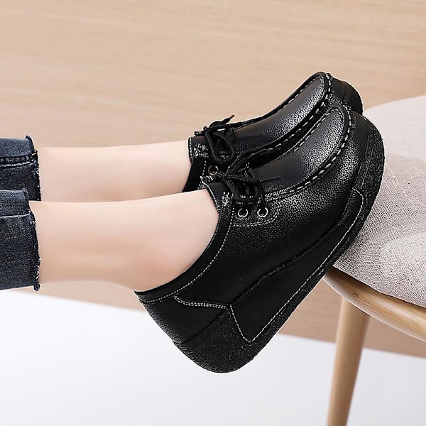 Damskor för casual Loaferskor Mammaskor 3A691 Black 41