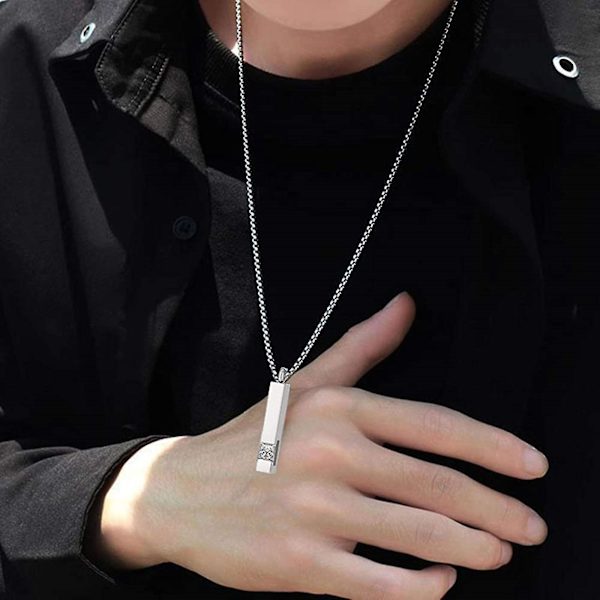 2x långa hängsmycke minnessak halsband minnessak minnesgåvor för kvinnor män