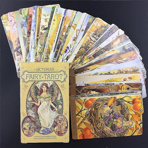 Viktorianska Fairy Tarotkort Däck Brädspelskort Lätt att bära Barn Pedagogisk leksak Familjevän Festkort78st Tt22