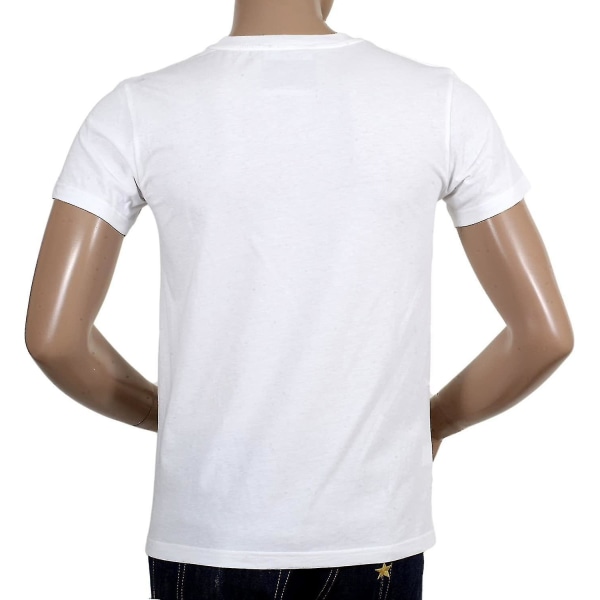 Moschino vit t-shirt med guldlogotyp Mosm5337 2XL