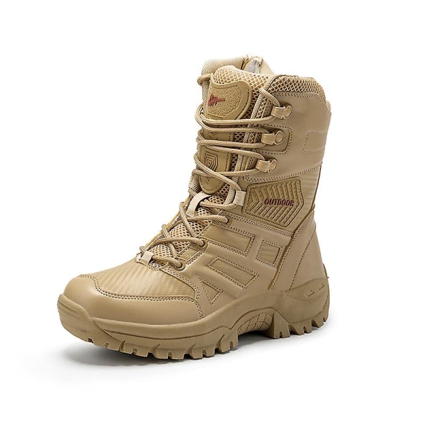 Military Boot Combat Herr Stövlar Tacticalhane Shoes Work Safety Shoes S203 Beige 40