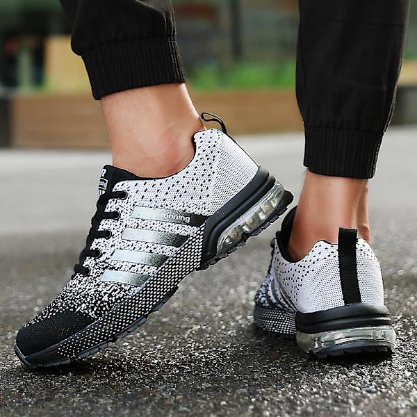 Herr Sneakers Andas löparskor Mode Sportskor 8702-1 Gray 41