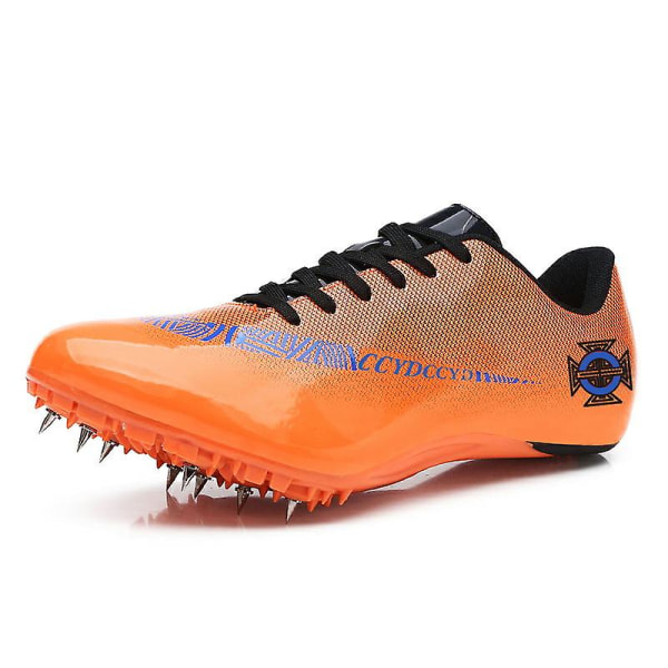 Friidrottsskor för män Spikes Track Race Hoppande Sneakers Professionell löpning Nail Spikes Skor 3Ctg258 Orange 40