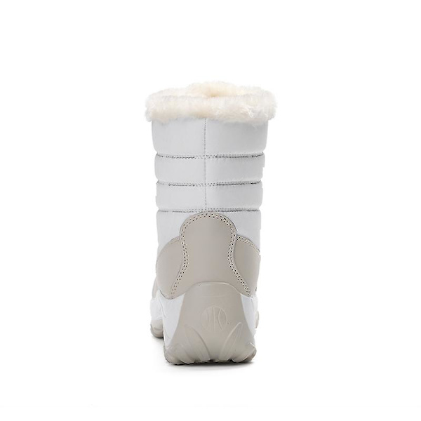 Dam Vinterstövlar Snow Boot Plysch Varma Skor Vattentät Boot 1617 Beige 41