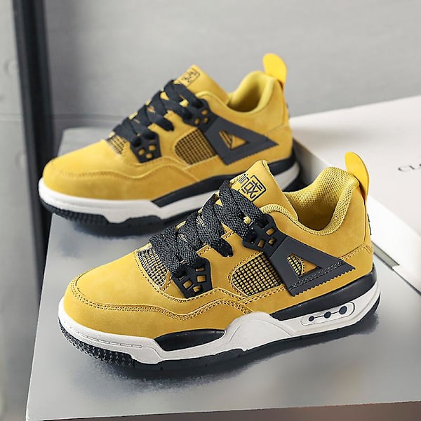 Barn Sneakers Andas Pojkar Flickor Skateboard Skor Löparskor Yj999 BlackYellow 34