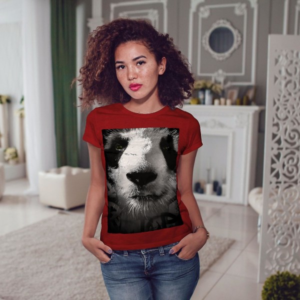 Panda Face Söt T-shirt för kvinnor XXL