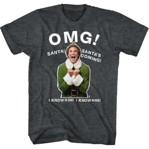 Omg Santa's Coming Elf T-shirt M
