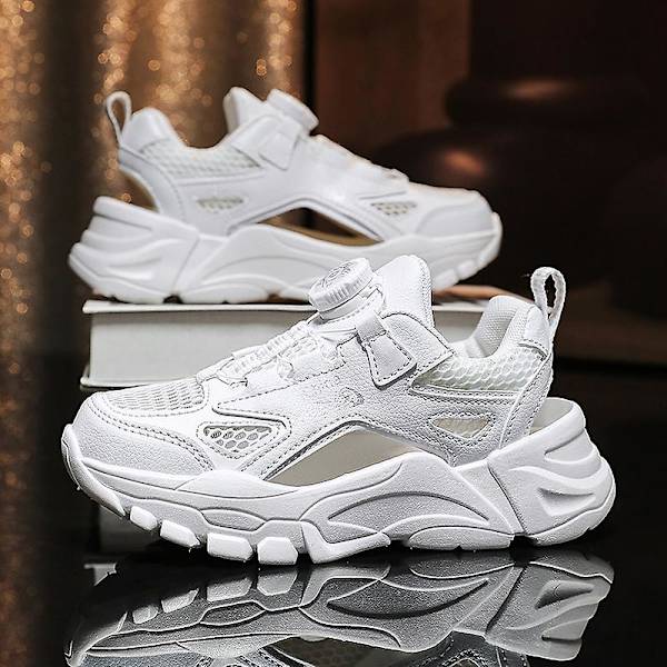 Sneakers för pojkar Andas löparskor Mode Sportskor 3C0371 White 34