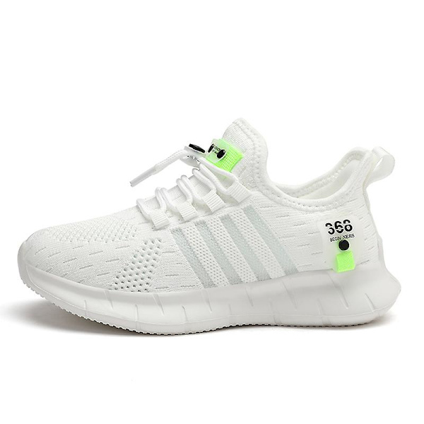 Sneakers för barn som andas löparskor Mode sportskor 2D2136 White 29