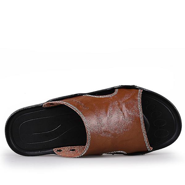 Herrtofflor Halkfria sandaler Mode strandskor för kvinnor q7 Brown 41