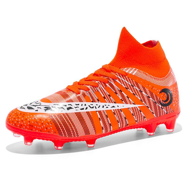 Fotbollsskor för män Spikes Fotbollsskor för ungdomar Stövlar Athletic Sneaker 3C669 Orange 43