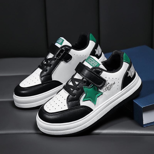 Pojkar Flickor Sneakers Andas Skateboarding Skor Barn Löparskor 2366 BlackGreen 25