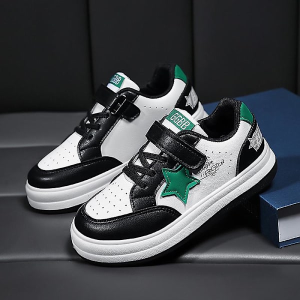 Pojkar Flickor Sneakers Andas Skateboarding Skor Barn Löparskor 2366 BlackGreen 34