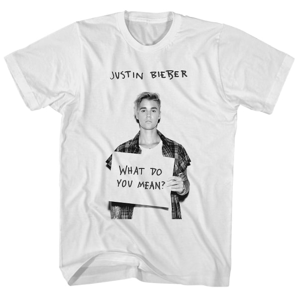 Justin Bieber T Shirt Vad menar du Justin Bieber Shirt L