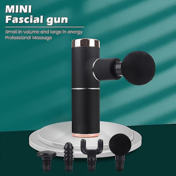 Mini massagepistolhandtag USB elektrisk massageapparat Terapyficka Flerfärgad massagepistol Muskelkroppssmärtlindring Fasciapistol med låda Red