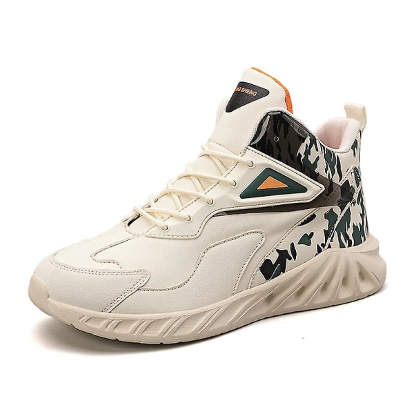 Basketskor för män Mode Dam Sneakers Andas Sportskor 3Ad81 Beige 45
