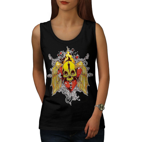 Heart Angel Fire Skull Women Linne S