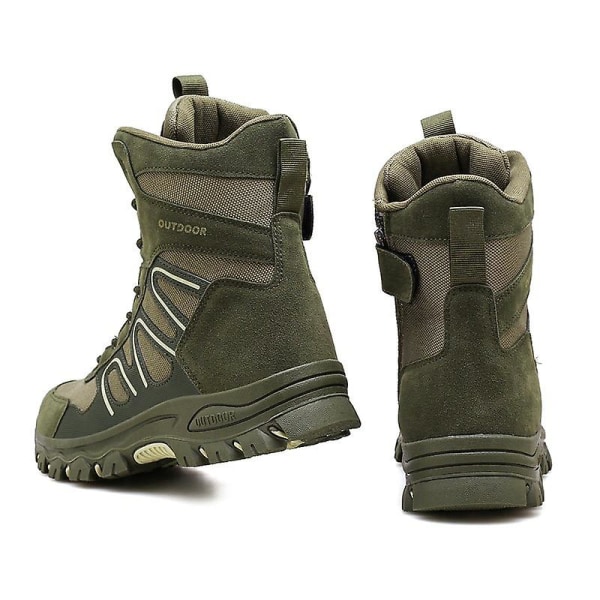 Military Boot Combat Herr Stövlar Tacticalhane Shoes Work Safety Shoes A07 Green 42