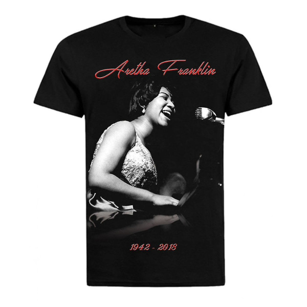 T-shirt Noir Aretha Franklin på platsen XL