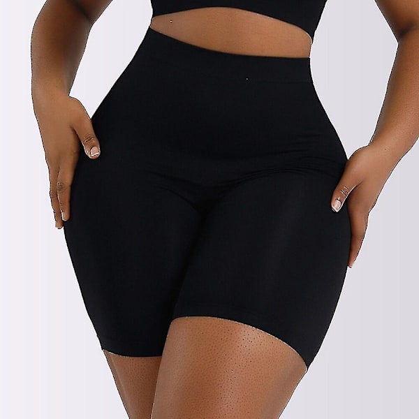 Kvinnor Korsett Seamless Shapewear Butt Lifter Hög midja Magkontroll Trosor Slimmande Underkläder Hip Enchancer Shorts Fajas,svart M