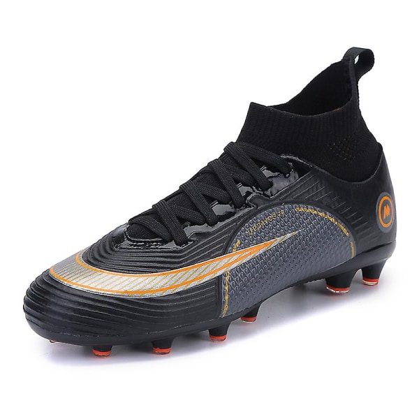 Fotbollsskor för män Halkfria fotbollsskor för herr, Gräs Fotbollssneakers Yj777 Black 36