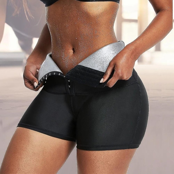 Waist trainer Svett Bastu Byxor Body Shaper Slimming Byxor Magkontroll Shapewear Thermo Sweat Leggings Fitness Workout Fajas,silver XXL