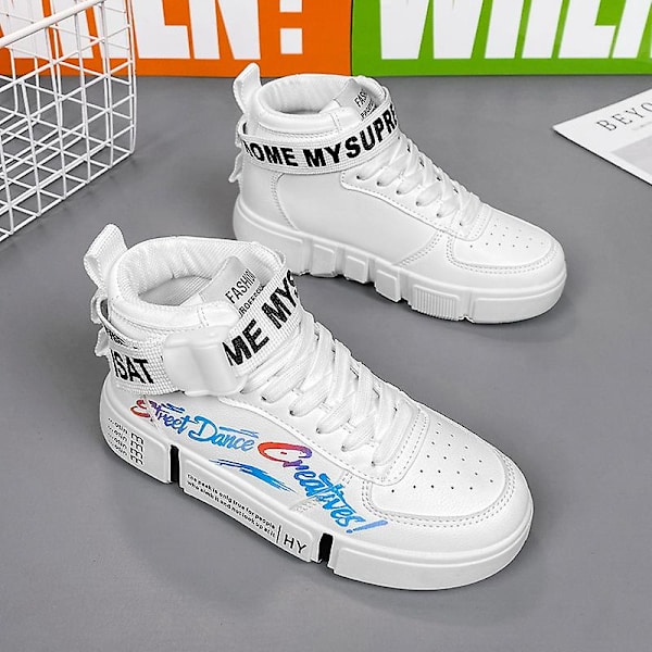 Sneakers för barn Andas Pojkar Flickor Skateboard Skor Löparskor 2Ln8895 White 37