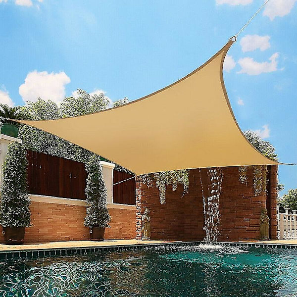 5 X 6 meter vattentät solskugga segla utomhus markiser för trädgårdsgård segel Pool Partio Solskydd Royal Blue