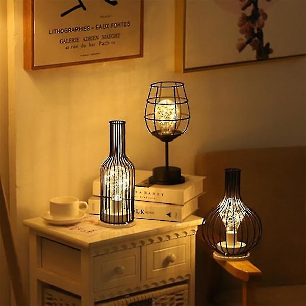 Art Led Bordslampa Läslampa Nattljus Sovrum Sänglampa Skrivbordsbelysning Vardagsrum Retro Cla