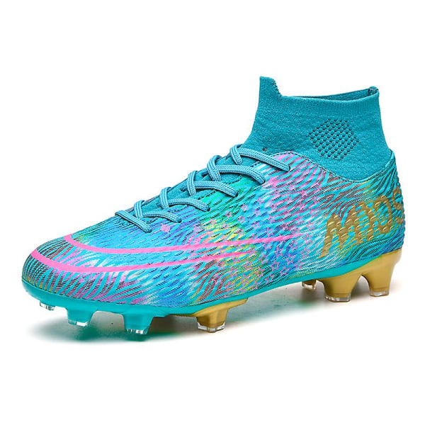 Fotbollsskor för män Halkfria fotbollsskor Klossar Gräs Fotbollssneakers Yj332A Green 39