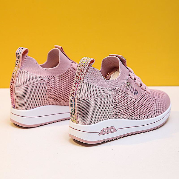 Casual för kvinnor Andas Loafers Mode Höjdökande skor 2Dkhs-3A Pink 40