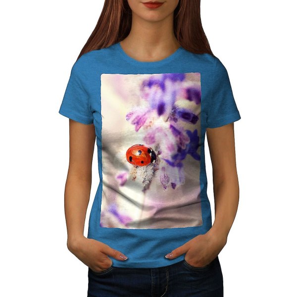 Lady Bug Flower Dam Royal Bluet-shirt XXL