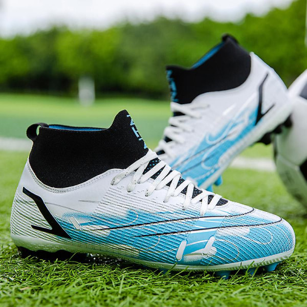 Fotbollsskor för män Spikes Fotbollsskor för ungdomar Ankelstövlar Athletic Sneaker 3C758G White 39