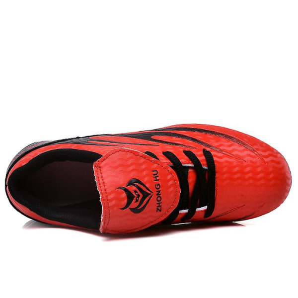 Fotbollsskor för barn Pojkar Fotbollsskor Grästräning Sport Skor Sneakers 3B789 Red 36