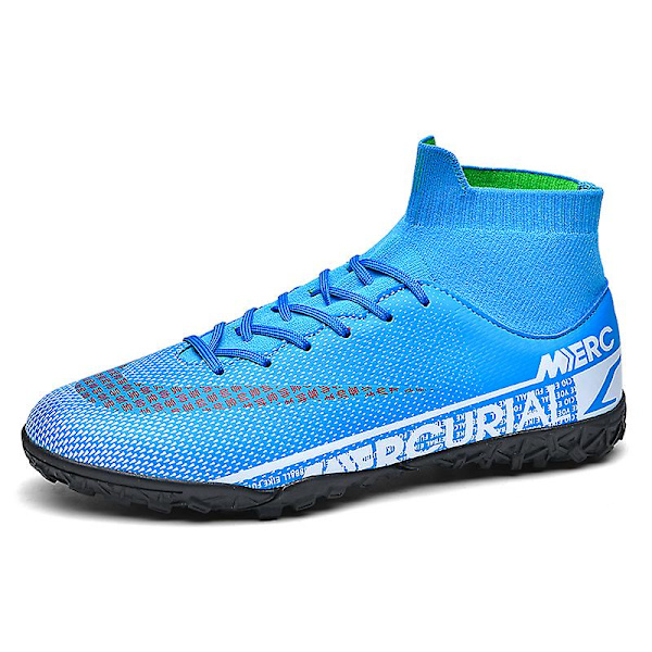 Fotbollsskor för män Aldult Fotbollsskor Grästräning Sport Skor Sneakers 3B1313-1 Blue 37