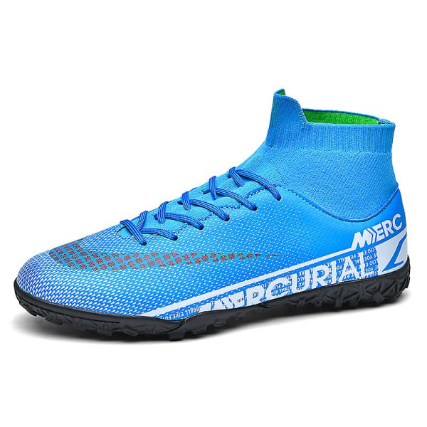 Fotbollsskor för män Aldult Fotbollsskor Grästräning Sport Skor Sneakers 3B1313-1 Blue 42
