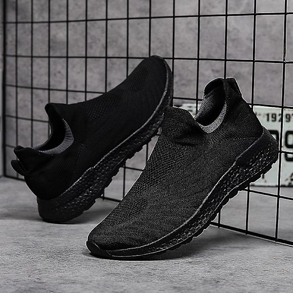 Herr Fly Weaving Sneakers Andas löparskor Mode Sportskor 3Af8026 Black 44