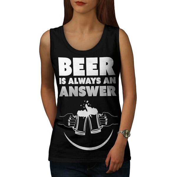 Öl Svar Cool Funy Women Blacktank Top S