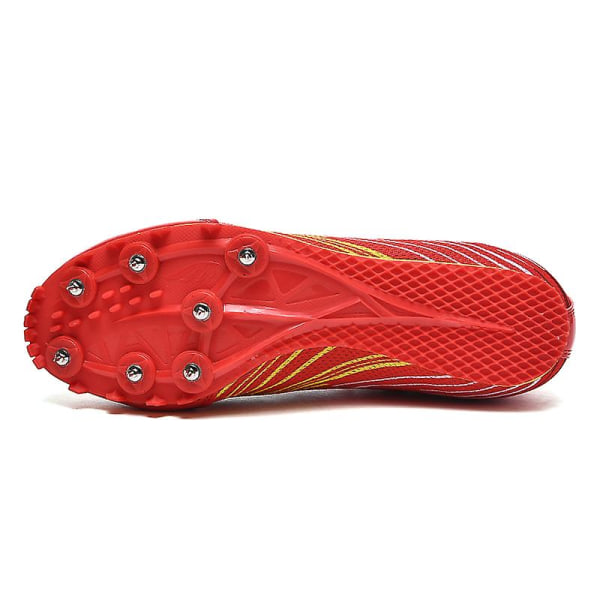 Friidrottsskor för män Spikes Track Race Hoppande Sneakers Professionell löpning Nail Spikes Skor 3C790 Red 42