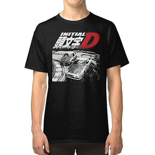 Initial D - Drift Racing Tandems Toyota Corolla Ae86 Sprinter Trueno Vs Fc Rx-7 T-shirt L