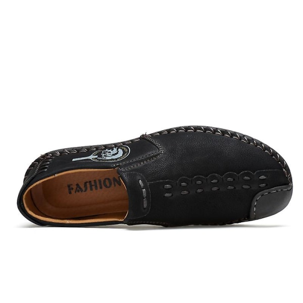 Casual för män Läder Loafers 0L602 Black 45