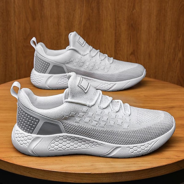 Sportlöparskor för män Lättviktssneakers 2C1011 White 40