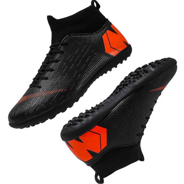 Fotbollsskor för män Halkfria fotbollsskor Klossar Gräs Fotbollssneakers 888A Black 44