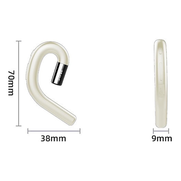 Bluetooth hörlurar utan öronproppar, brusreducerande handsfree-headset