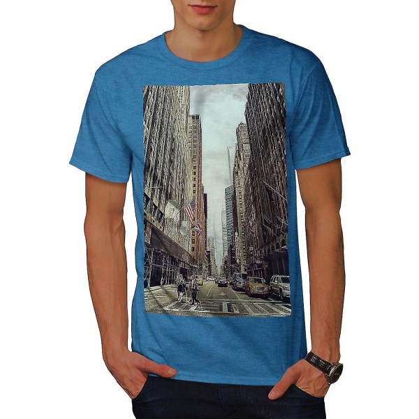 America Street Fashion Herr Royal Bluet-shirt 3XL