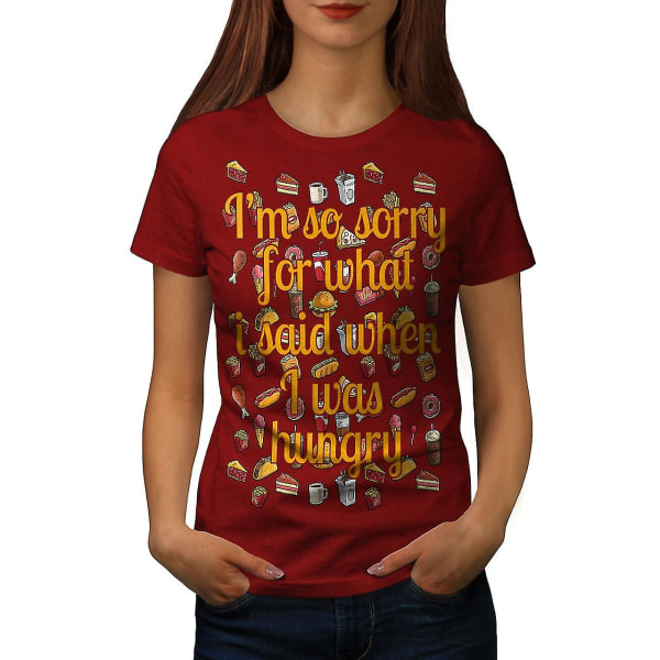 Ledsen Hungry Joke Food Women T-shirt M