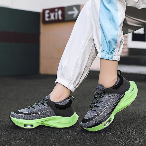 Herr Dam Sneakers Andas löparskor Mode Sportskor Yj2035 BlackGreen 35