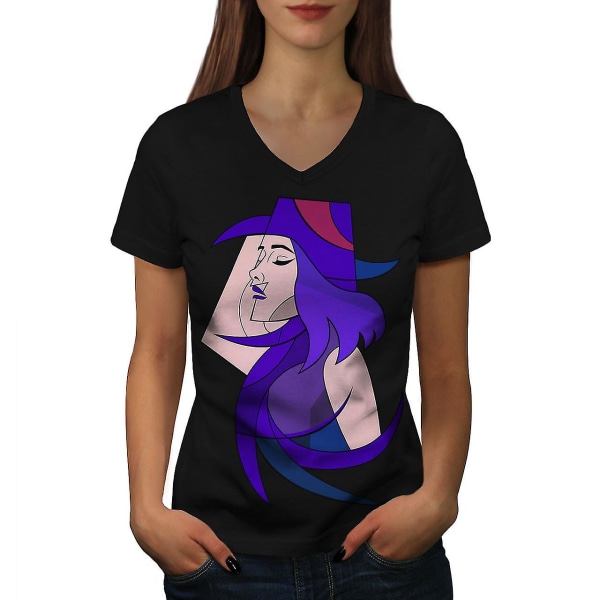 Hatt Människor Design T-shirt för kvinnor S
