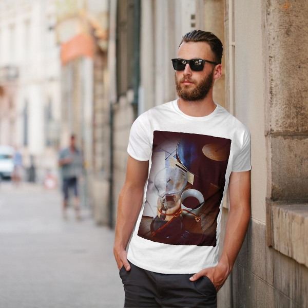 Morgonkaffe konstmusik män T-shirt 3XL
